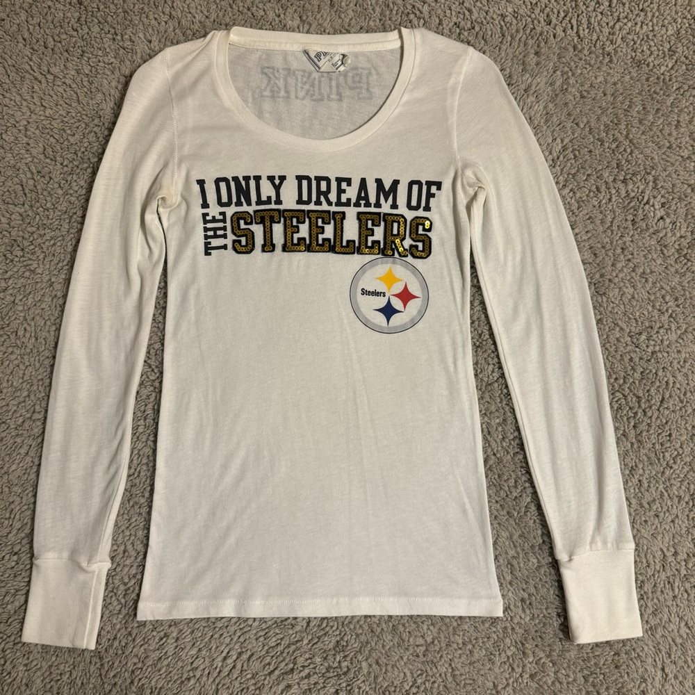 PINK Steelers Longsleeve Tee🖤💛